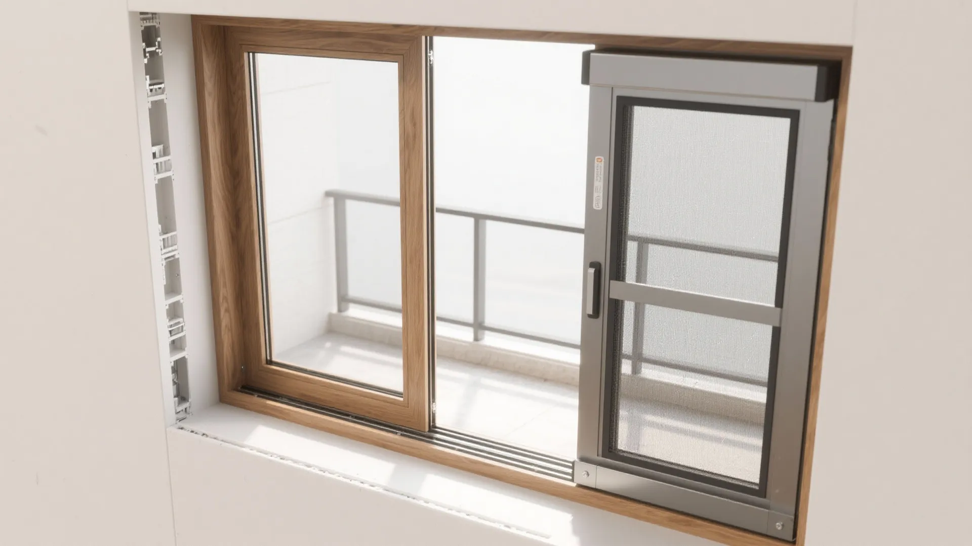 Pocket door-cum-window with retractable insect screen