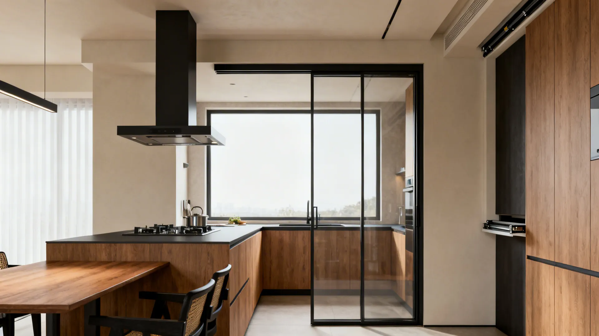 Sliding Pocket Gate with Smoke-Seal