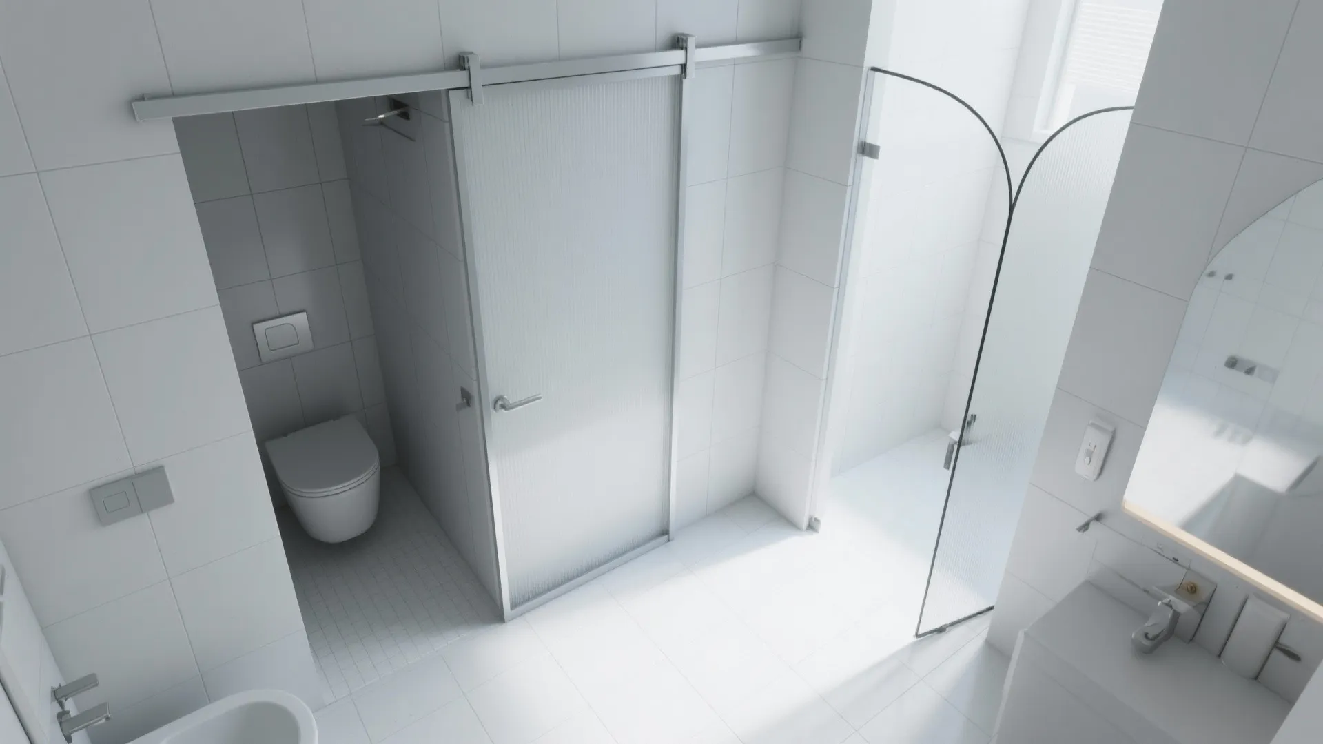 Sliding Plastic Pocket Door: Save the Swing Space