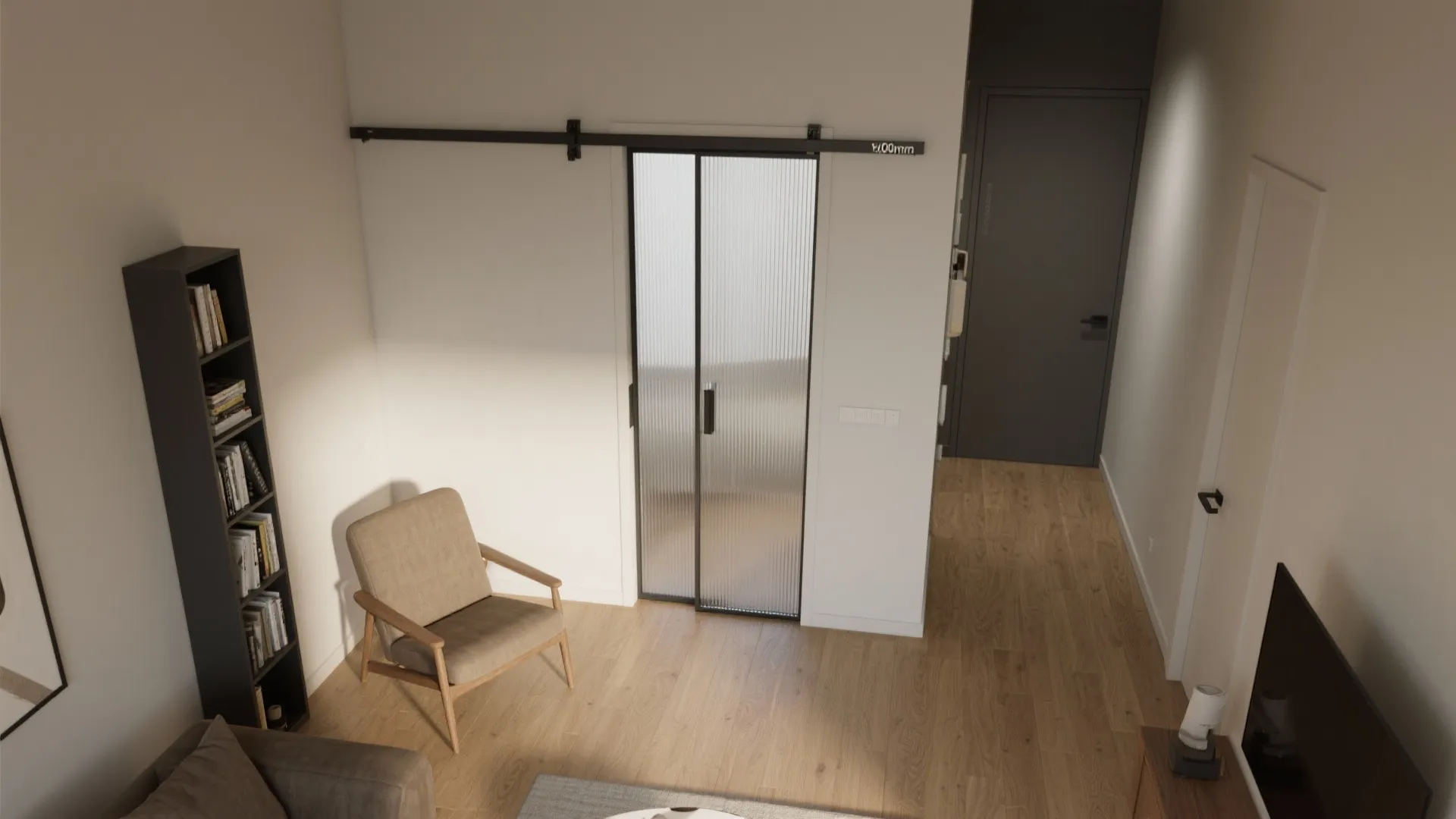3) Space-saving pocket doors
