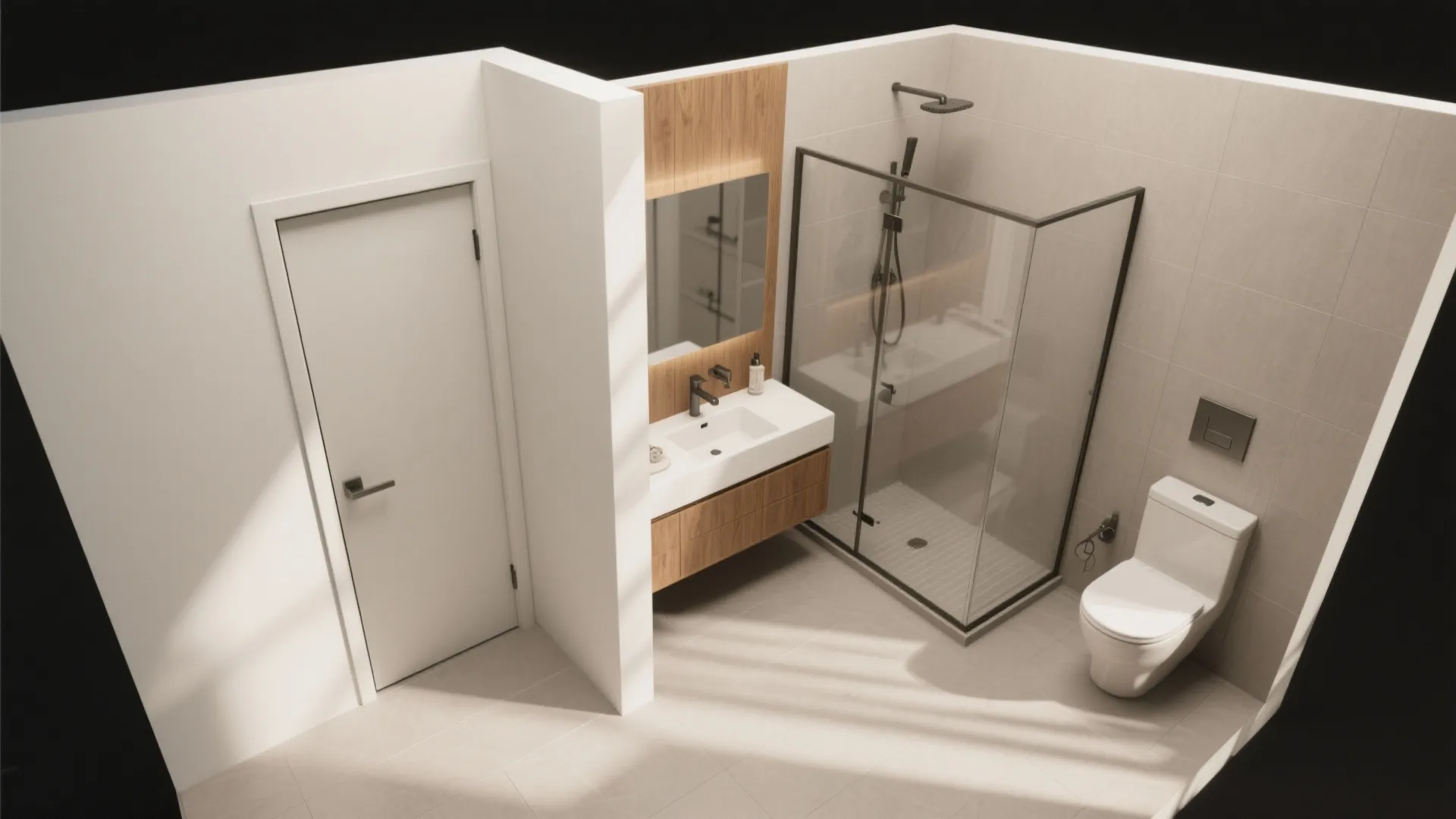 Pocket door and clearance-first planning