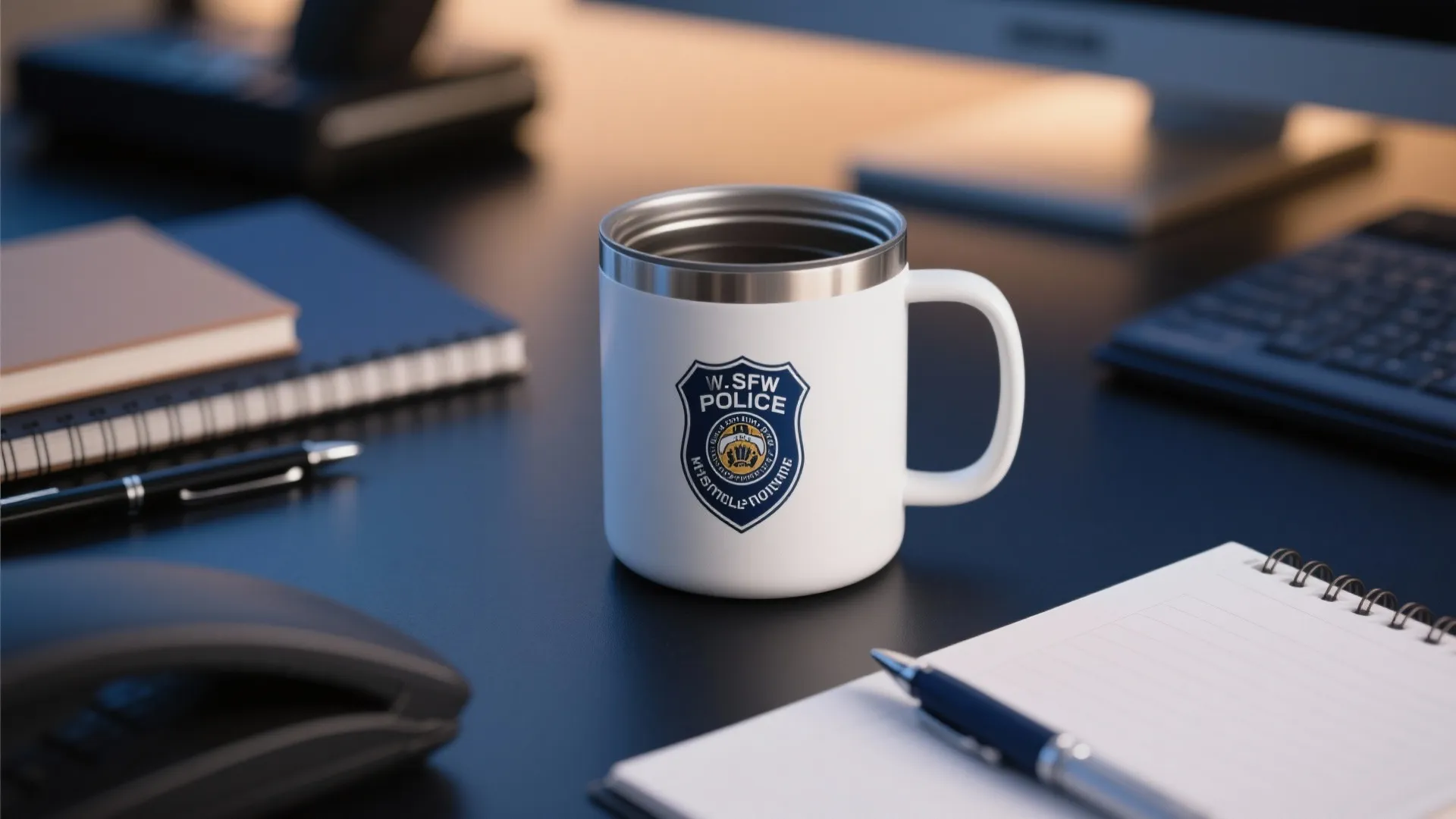 3. Police-Themed Coffee Mug