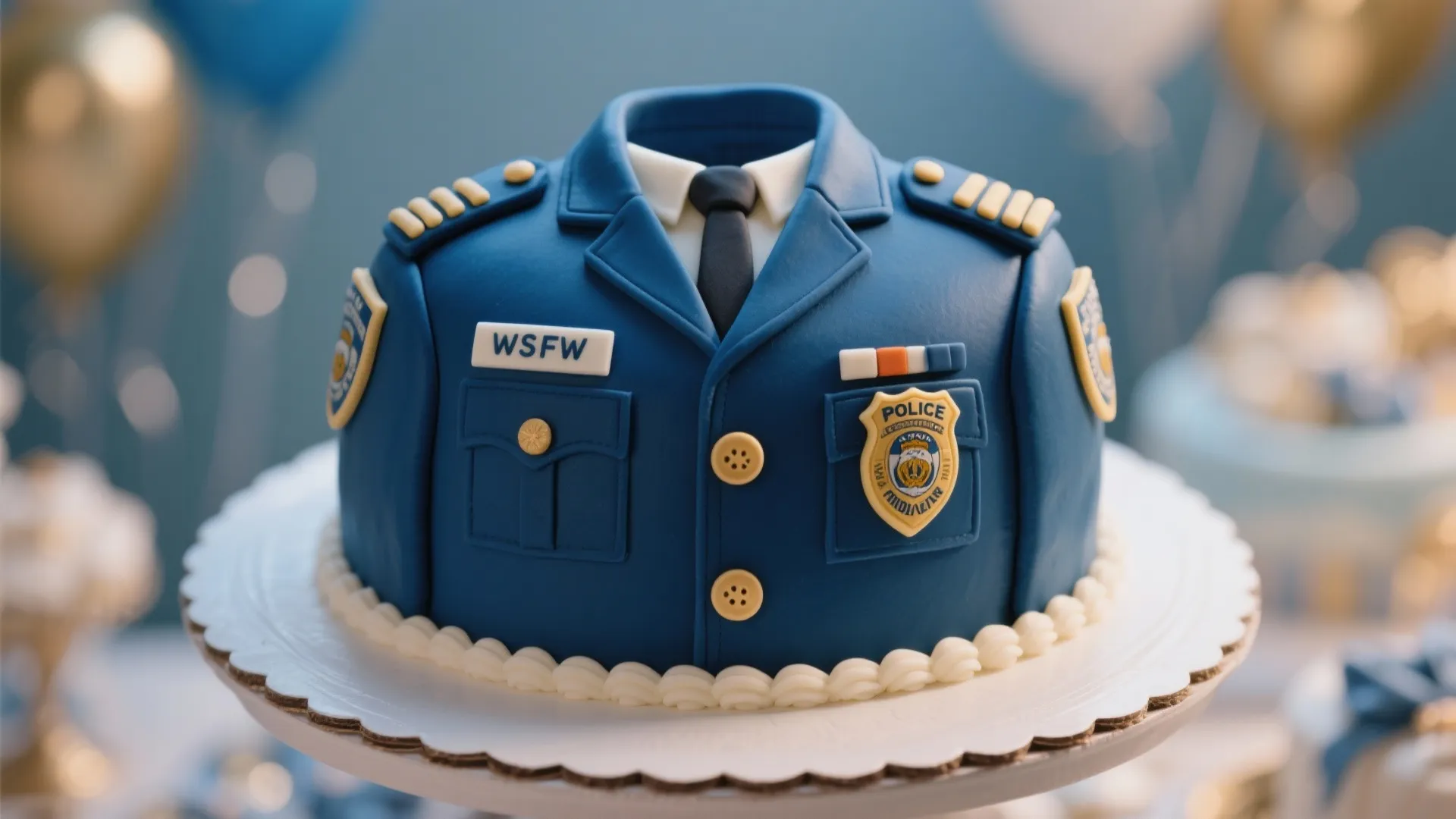 5. Police Uniform Cake