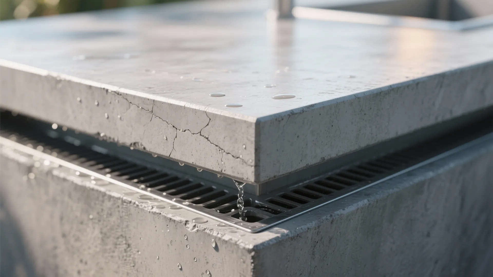 1. Polished Concrete Slab with Integrated Drain