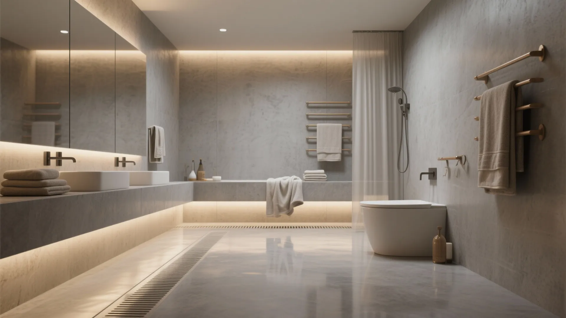 4. Polished concrete floor with underfloor heating