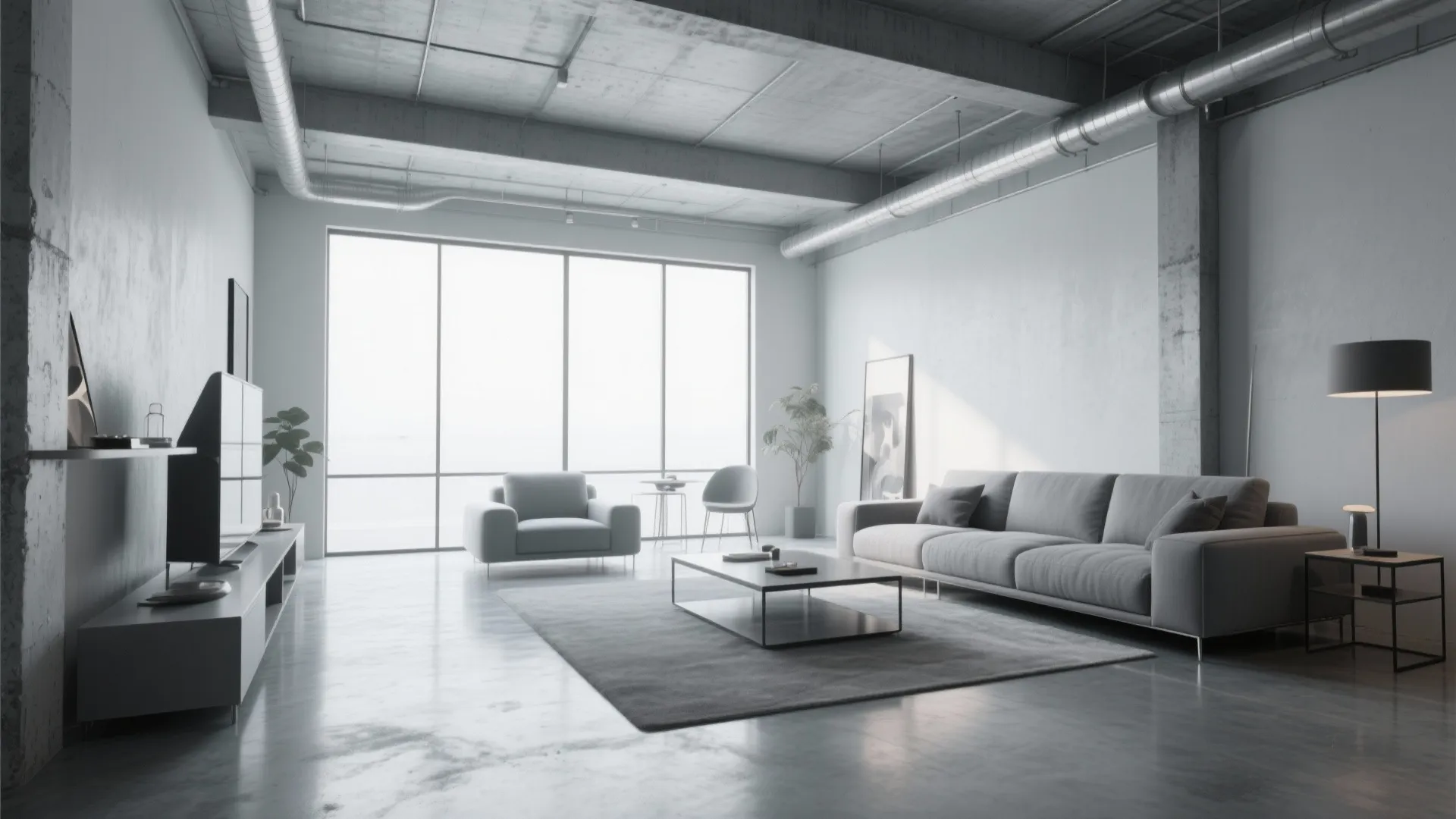 5. Polished Concrete for Modern Minimalism