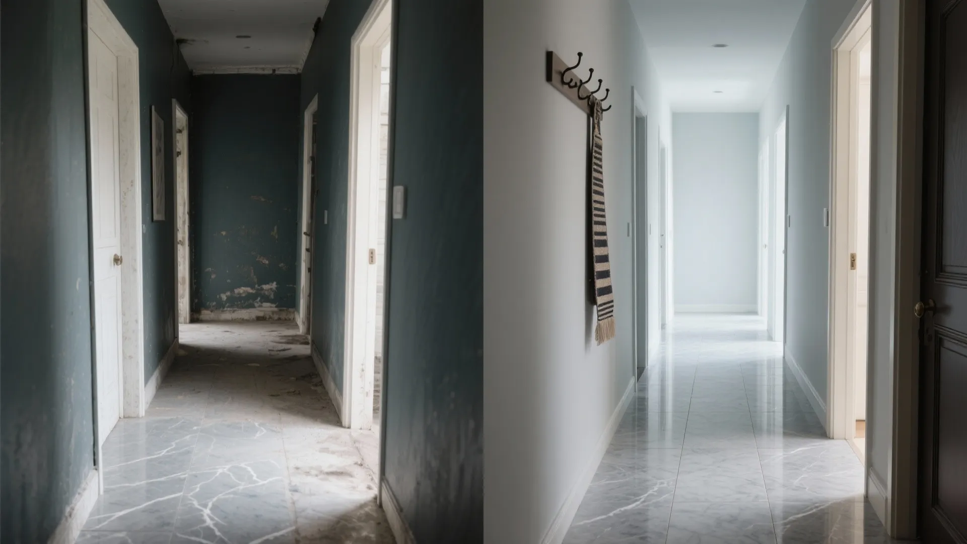 Polished Granite Floor with Subtle Veins