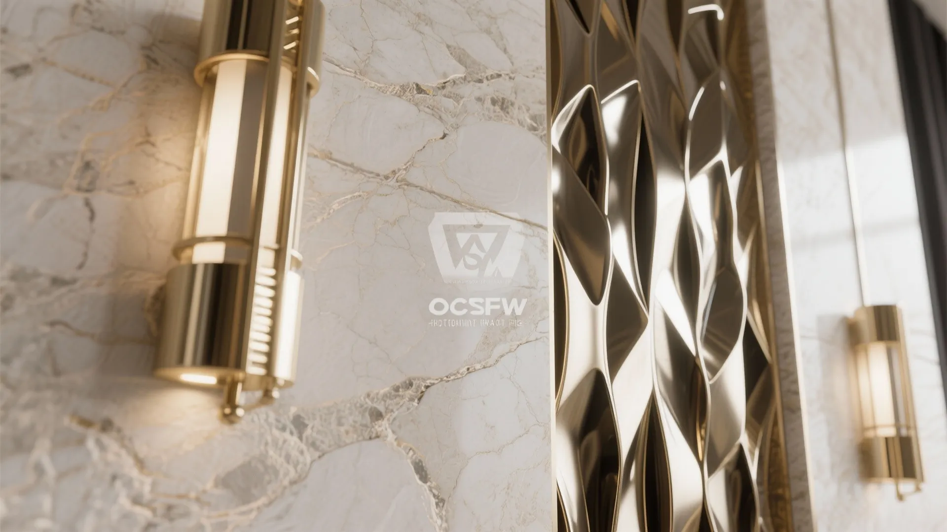 5. Polished Limestone Accent with Reflective Metals