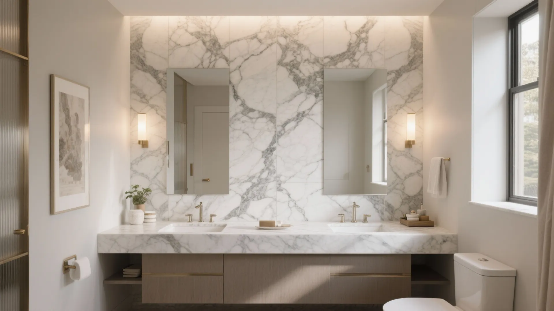 Polished stone for feature walls (used wisely)