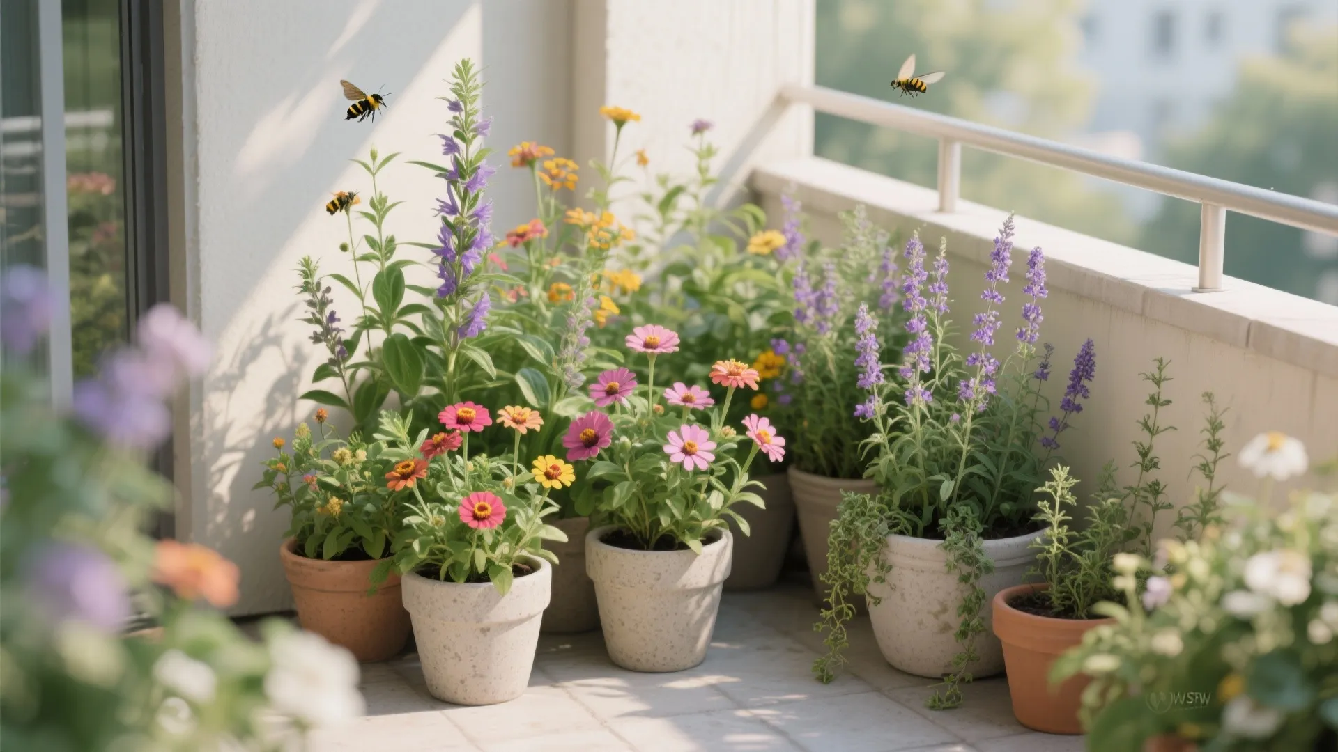 5) Pollinator-Friendly Balcony: Color, Nectar, and Movement