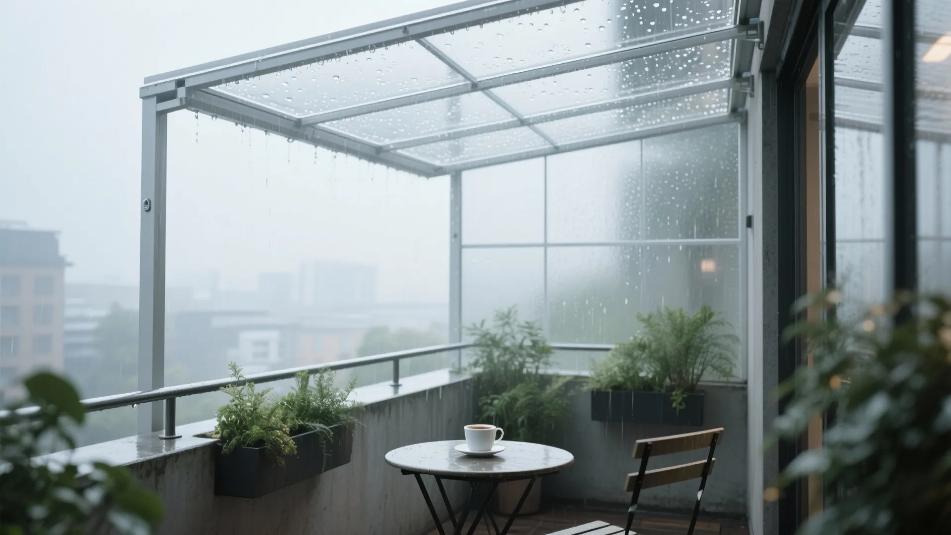 Clear polycarbonate canopy (rain-ready, daylight-friendly)