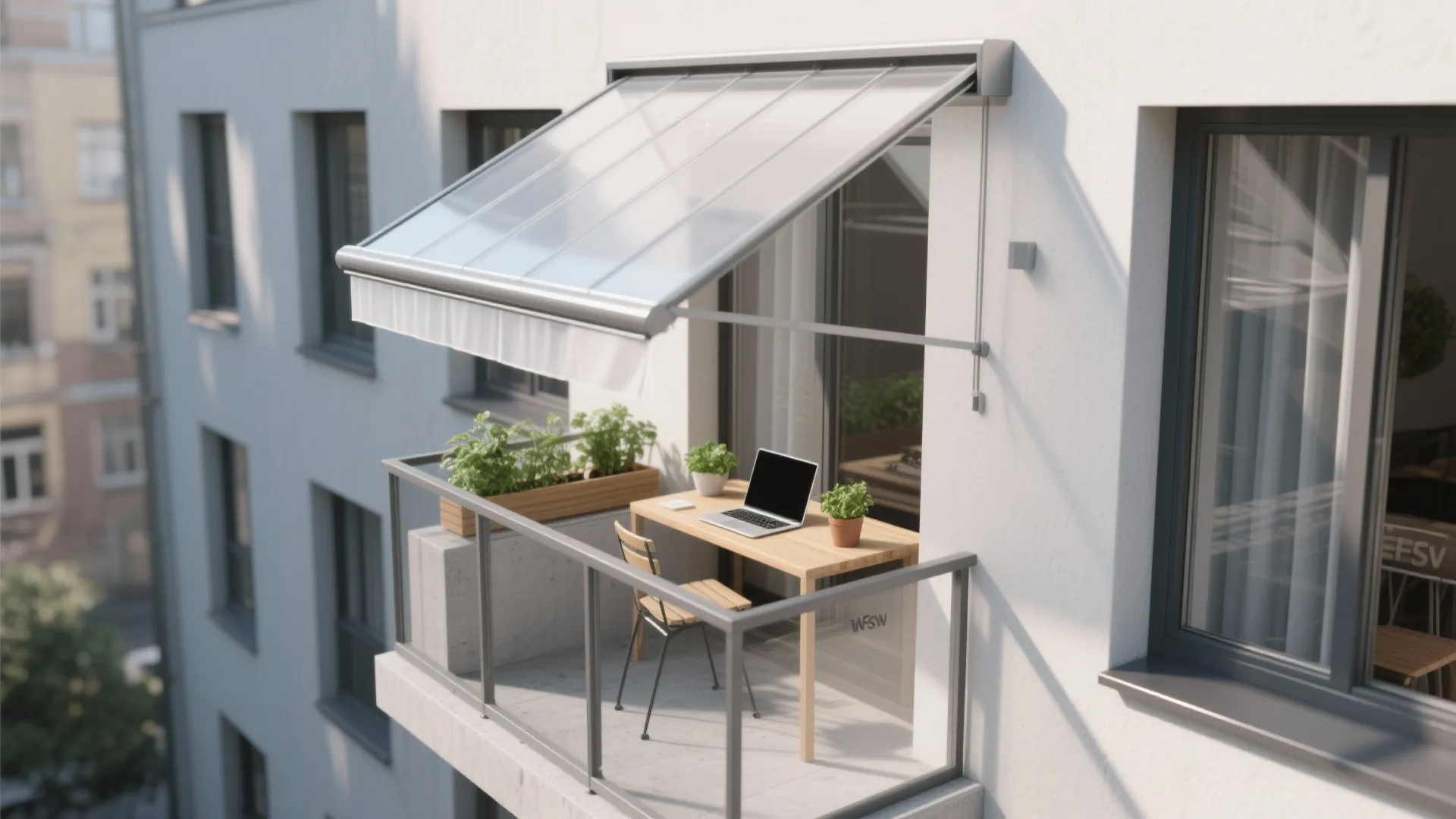 Minimalist Polycarbonate Canopy (Slim and Bright)