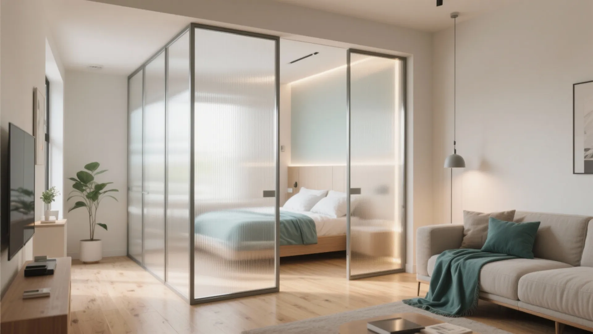 Translucent Polycarbonate Walls for Light and Privacy