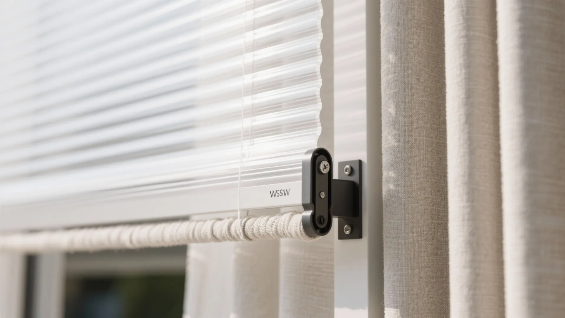 Clear privacy: glass or polycarbonate panels + curtains