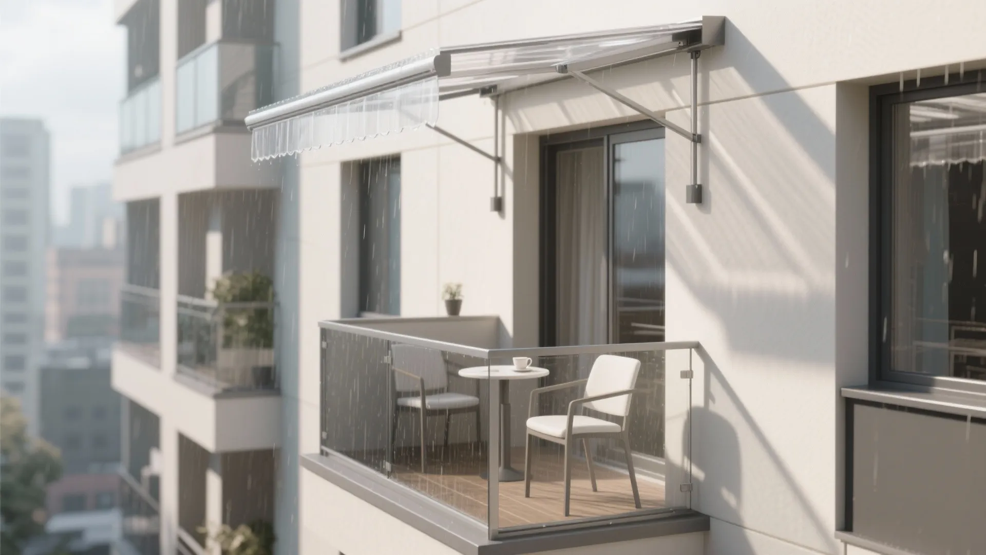 Polycarbonate Canopy with Slim Brackets