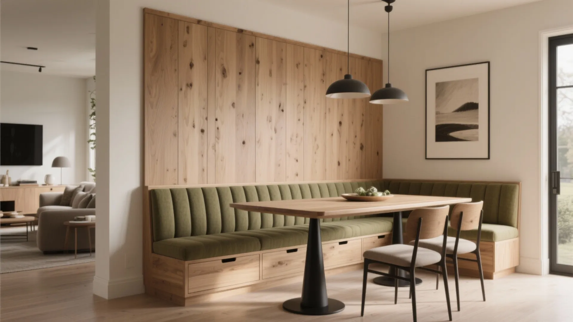 Pony Wall + Banquette: The Most Useful Little Divider