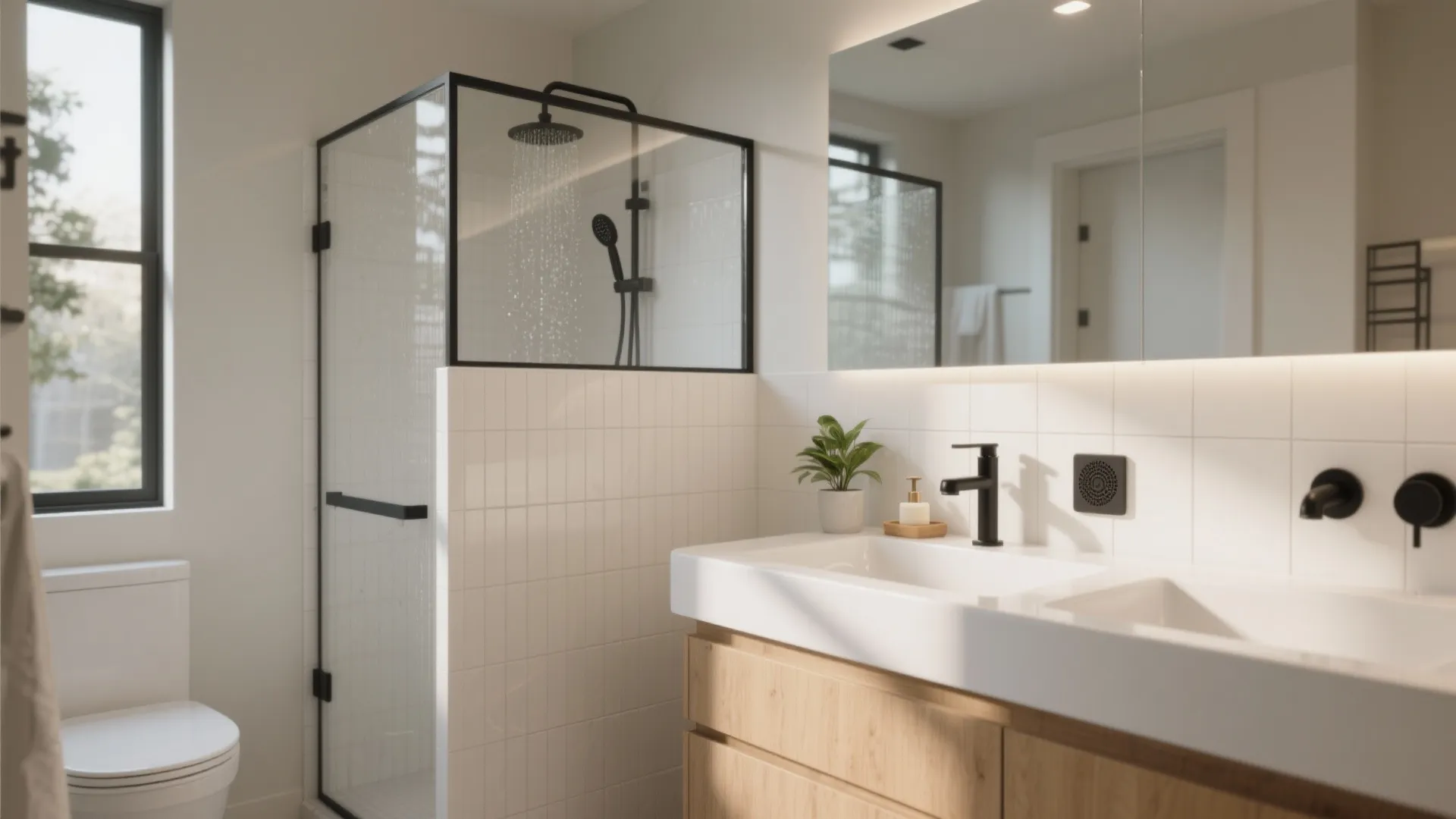 Half-Height Pony Wall with Storage Ledge