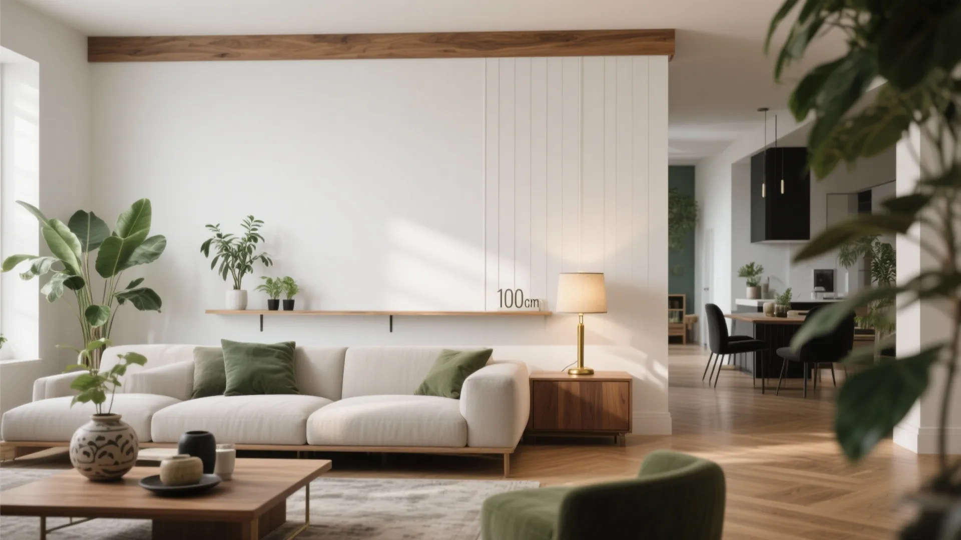 Half walls, console-backed sofas, and pony partitions