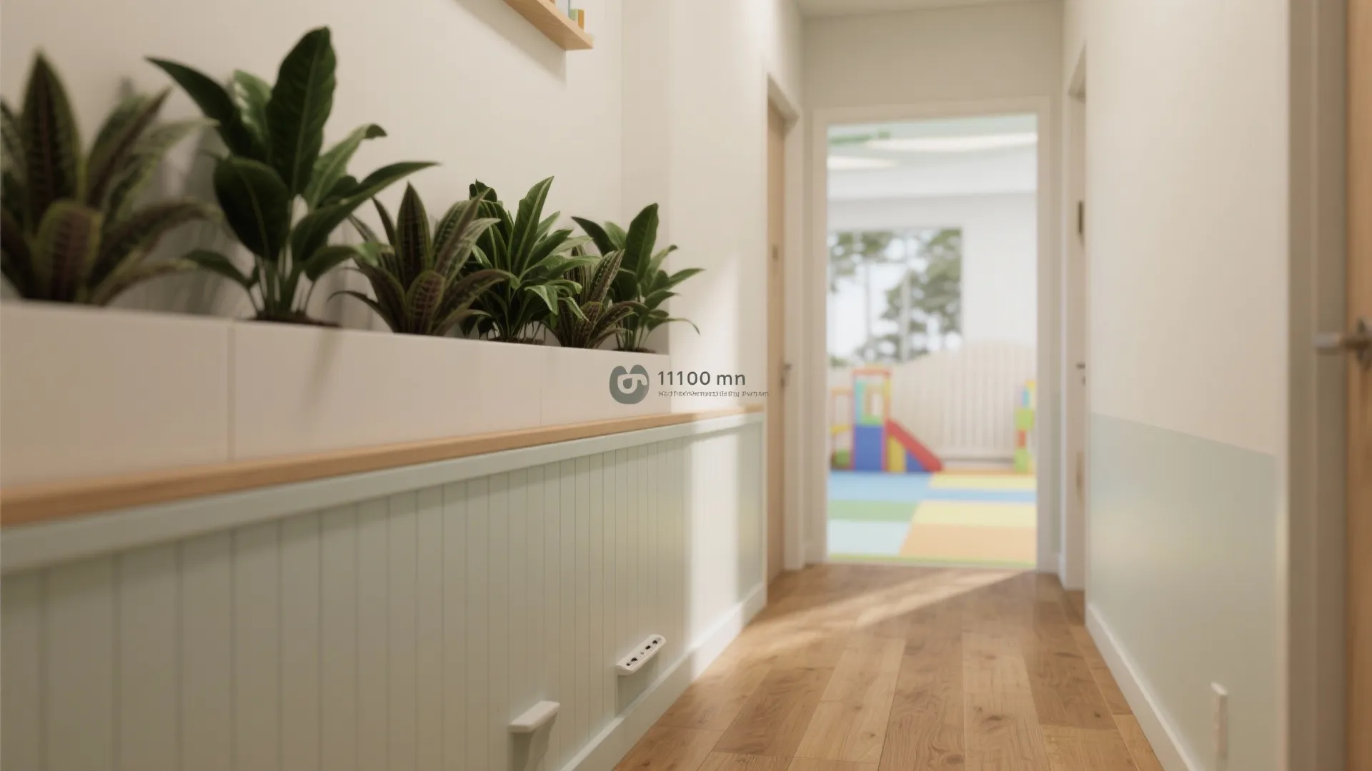 Half-height walls with planter ledges