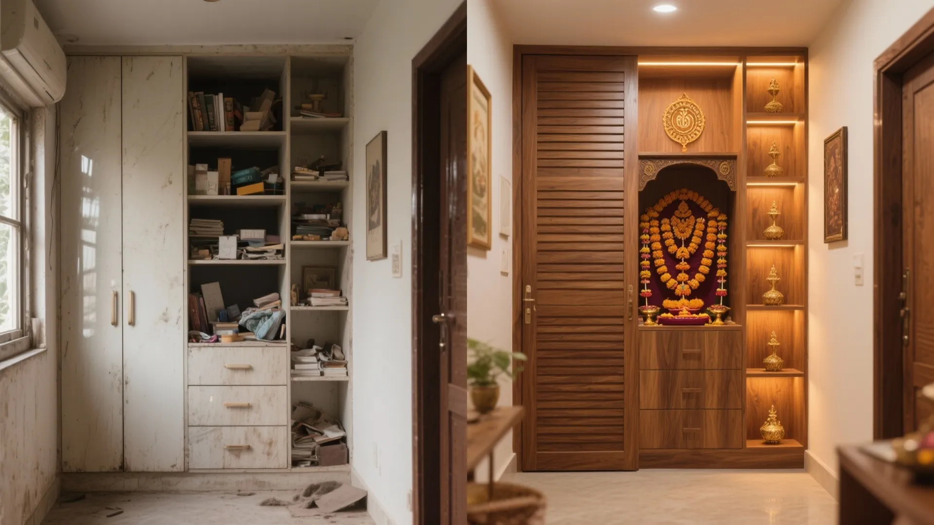 Minimal Wooden Slatted Doors for Warmth