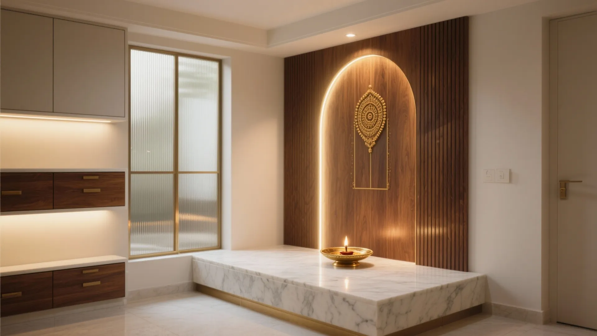 5 Pooja Room Interior Design Ideas That Elevate Small Spaces: A senior interior designer’s warm, practical guide to crafting a serene mandir at home—especially when space is tight.