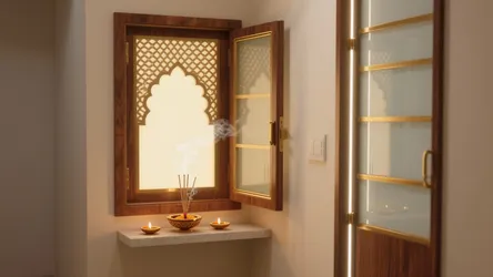 5 pooja door cnc design ideas for small homes
