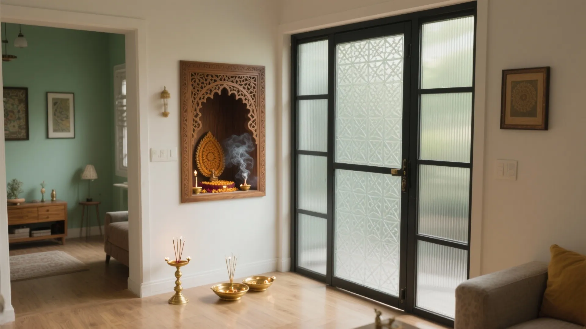 Pooja Room Door Design: 5 Ideas Interior Designers Love: Small spaces spark big creativity—my 5 expert-backed pooja room door design inspirations