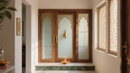 5 Pooja Mandir Door Design Ideas for Small Spaces