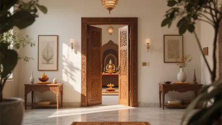 10 Simple Pooja Room Door Designs