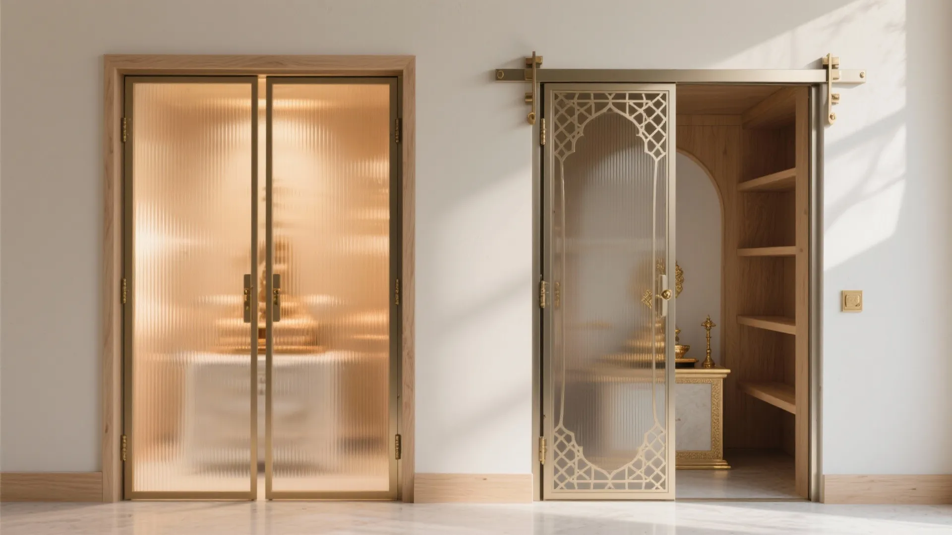 Translucent doors keep it sacred yet discreet