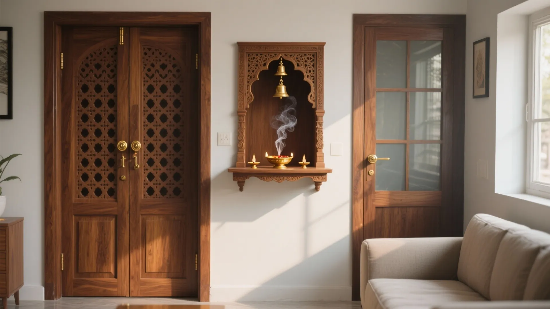 5 South Indian Pooja Door Designs for Small Homes: A designer’s guide to small-space temple doors with tradition, ventilation, and modern practicality