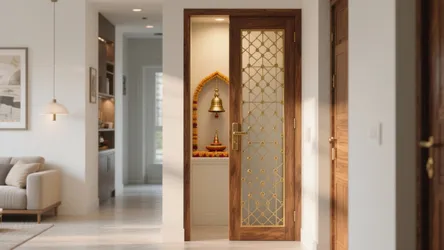5 Pooja Room Bell Door Designs that Transform Small Spaces