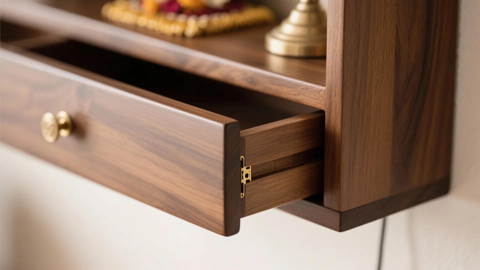 Minimal Wall-Mounted Shrine with Hidden Storage