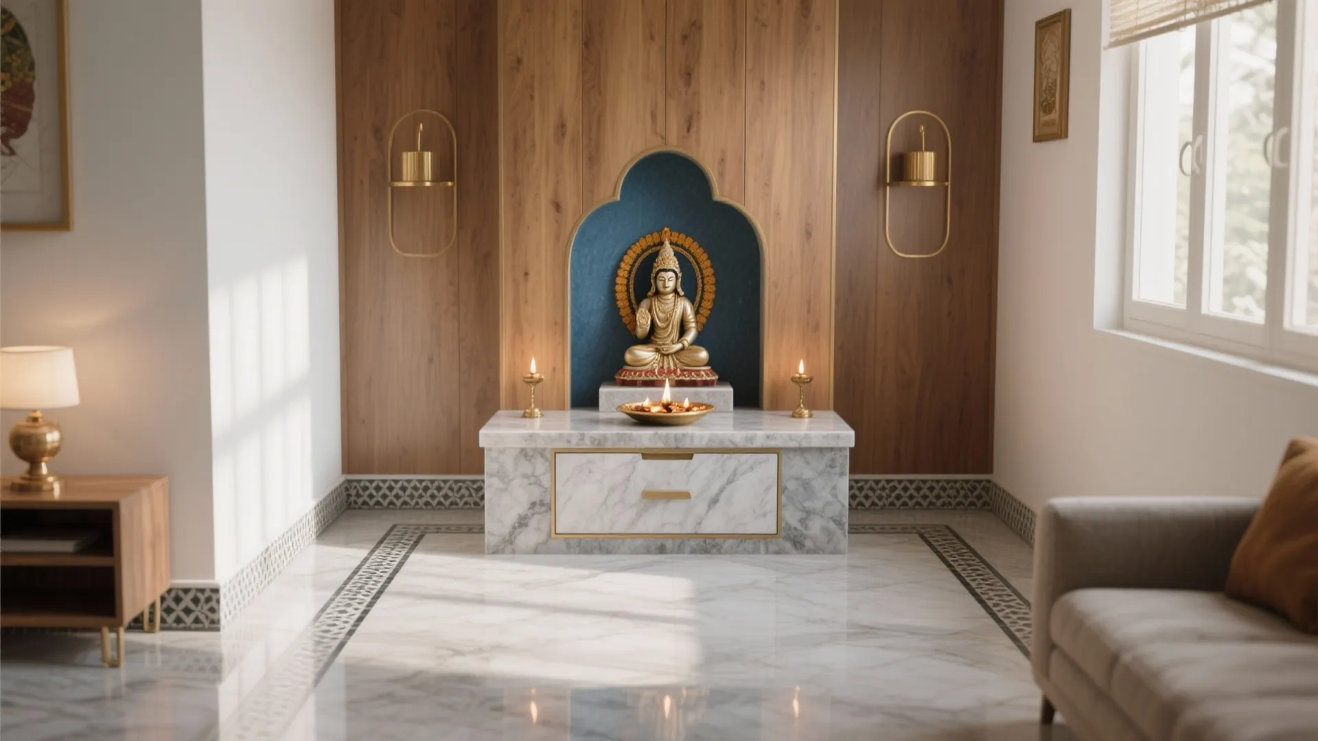 Pooja Room Floor Design: 5 Smart Ideas for Small Homes: A senior interior designer’s field-tested guide to sacred floors that fit modern small spaces—materials, patterns, comfort, and maintenance made simple