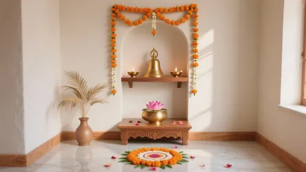 5 Ideas for Pooja Room Decoration with Flowers