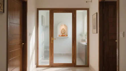 5 Frosted Glass Designs for Pooja Room Doors
