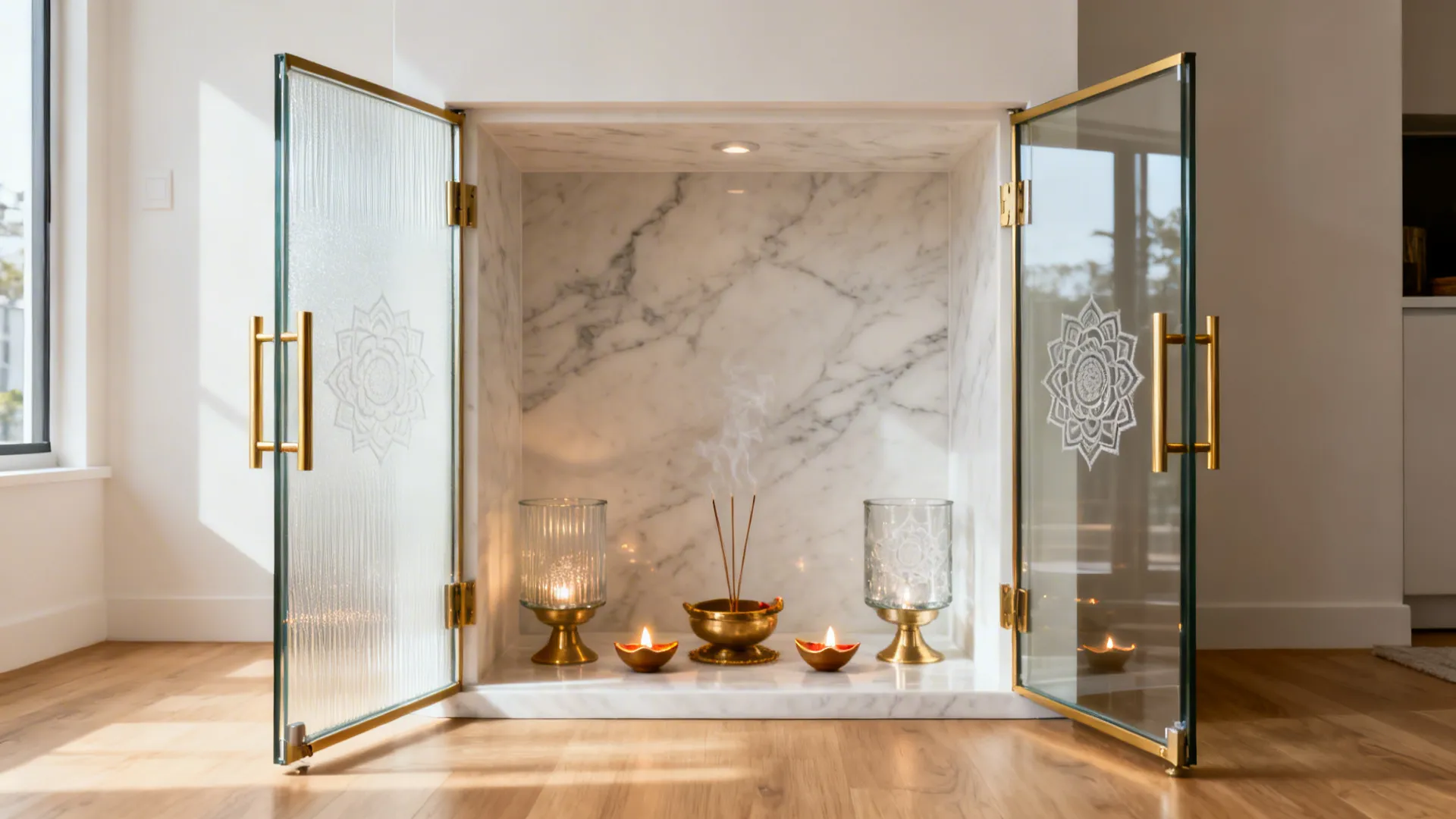 5 Double Door Pooja Room Glass Door Ideas