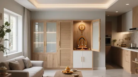 5 Pooja Unit Door Designs: Small Space, Big Impact