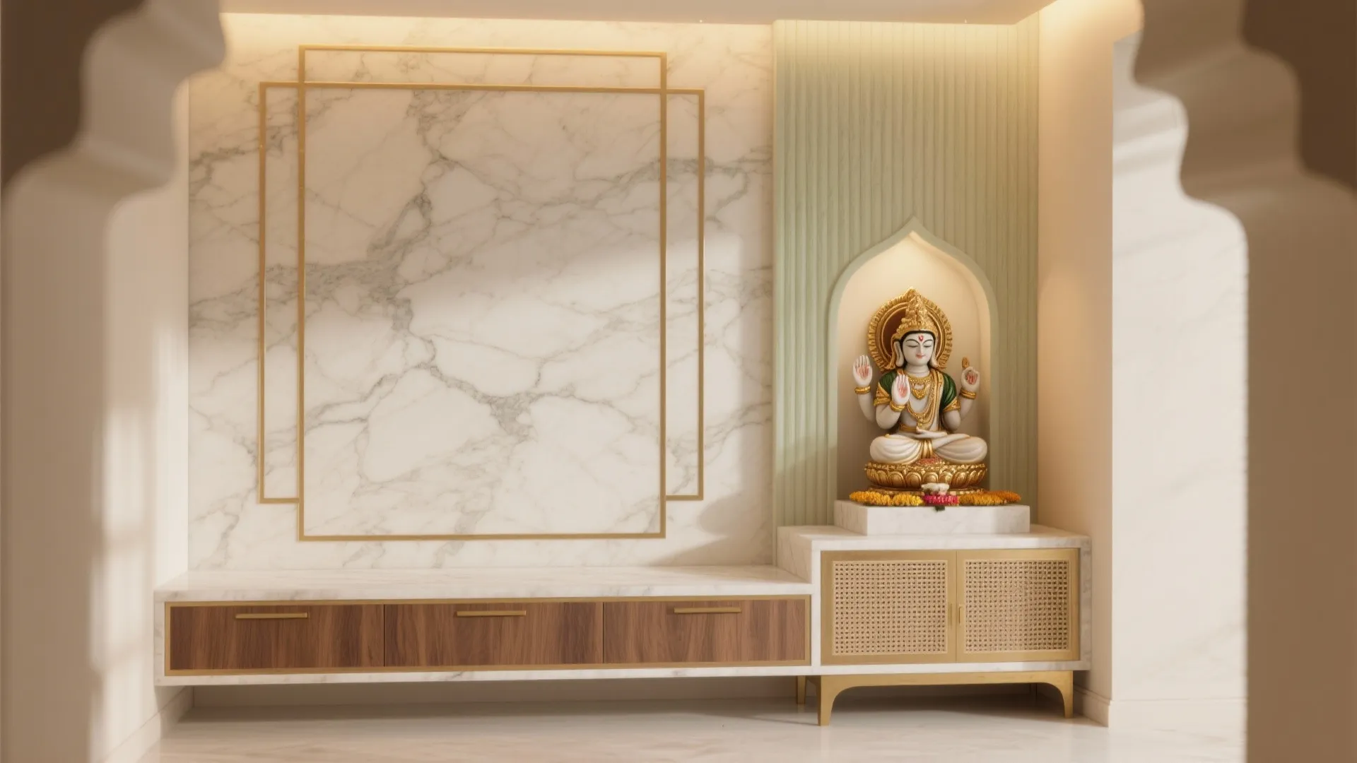 5 Pooja Backdrop Decoration Ideas That Shine: Small-space pooja walls that feel sacred, modern, and easy to live with