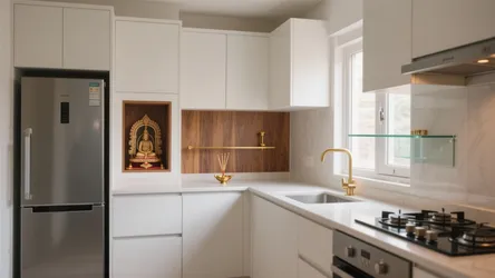 5 Pooja Room in Kitchen Ideas for Small Kitchens