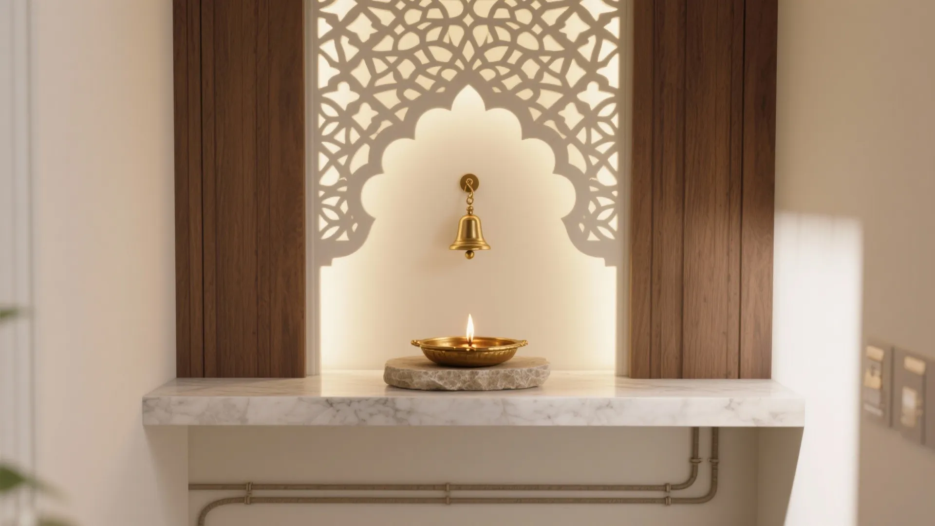 5 Backdrop Ideas for Pooja: Small-Space Designer Tips: A senior interior designer’s lived-in guide to serene, safe, and stylish pooja backdrops for compact homes