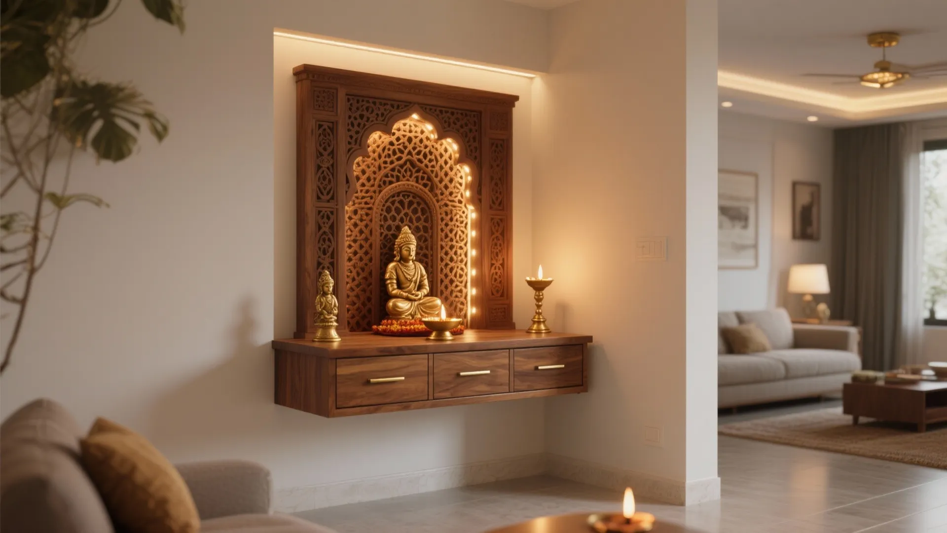 5 Small Pooja Room Ideas for Calm & Light: Real designer tips to craft a serene mandir in minimal space—smart storage, warm lighting, and mindful ventilation