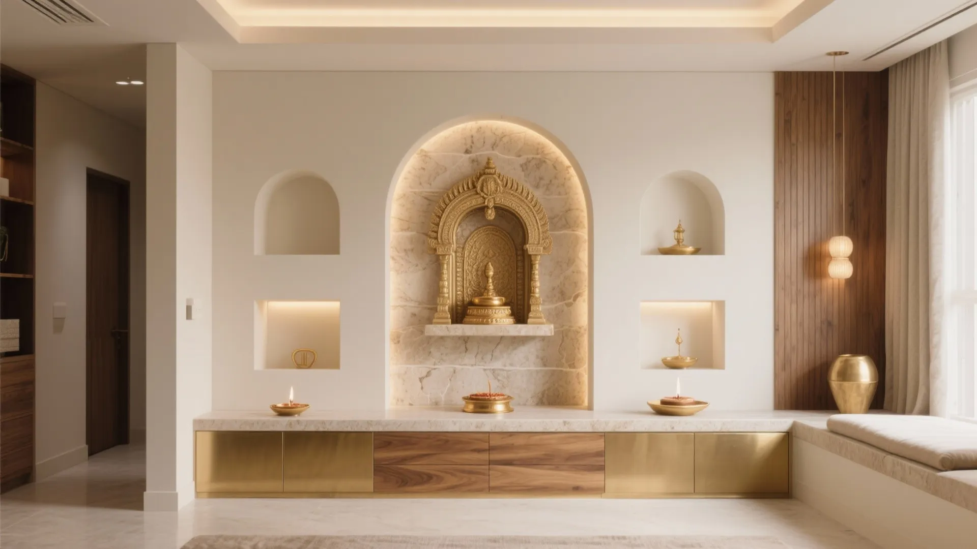 5 Pooja Design Ideas for Serene Small Spaces: Small-space pooja corners that feel calm, sacred, and modern