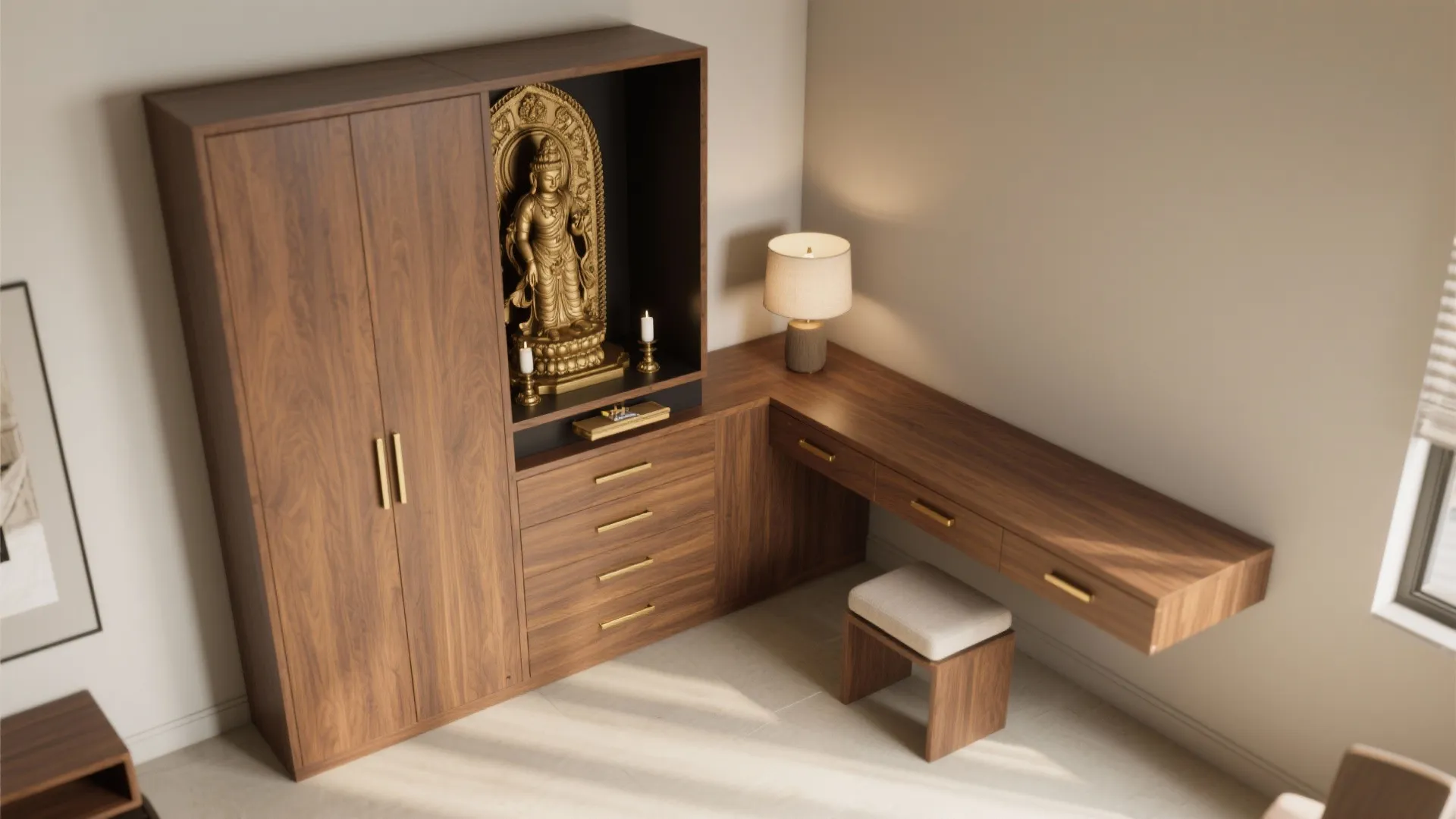 L-Shaped Shrine Wall Unit