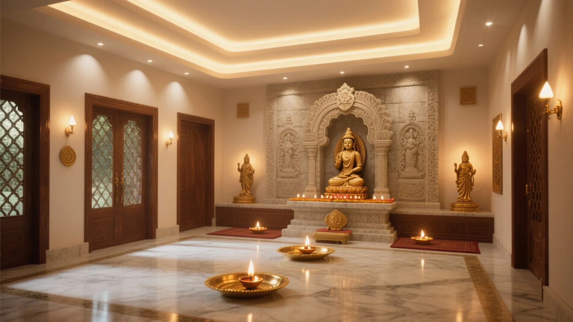 Layered Lighting: Diyas, Cove Glow, and Pin-Spots