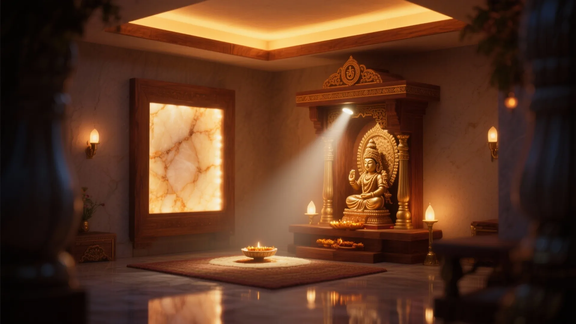 3) Layered Lighting and a Gentle, Backlit Focal Point