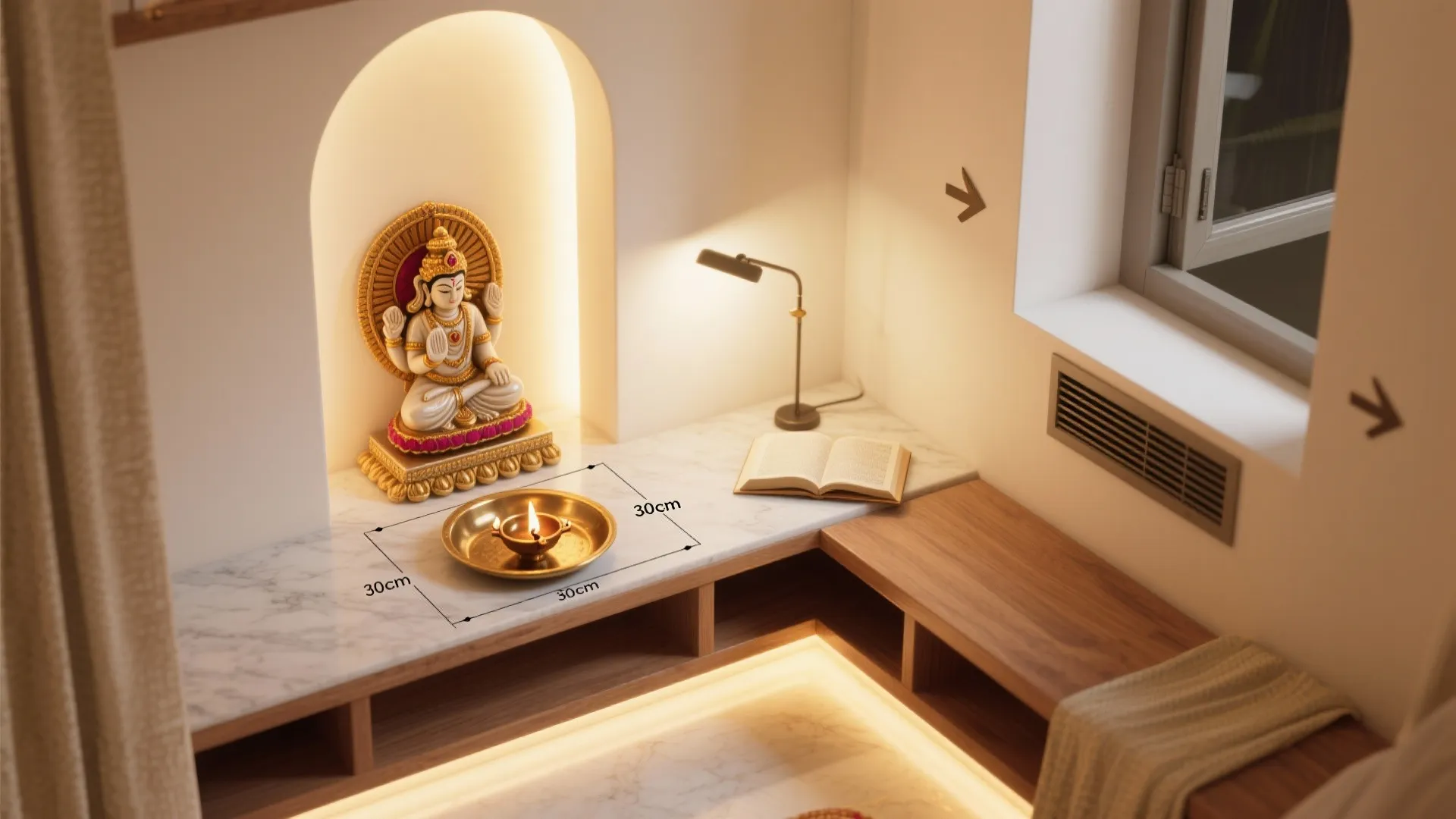 Layered lighting and safe flame planning