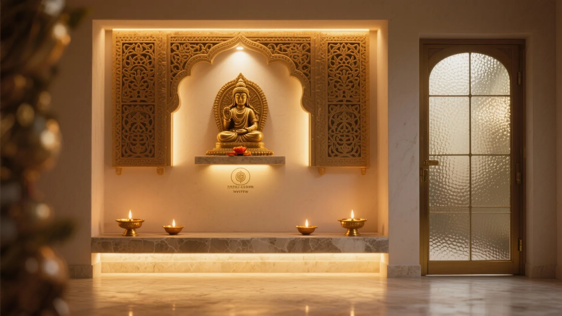 Lighting the Pooja Room When the Door Is Glass