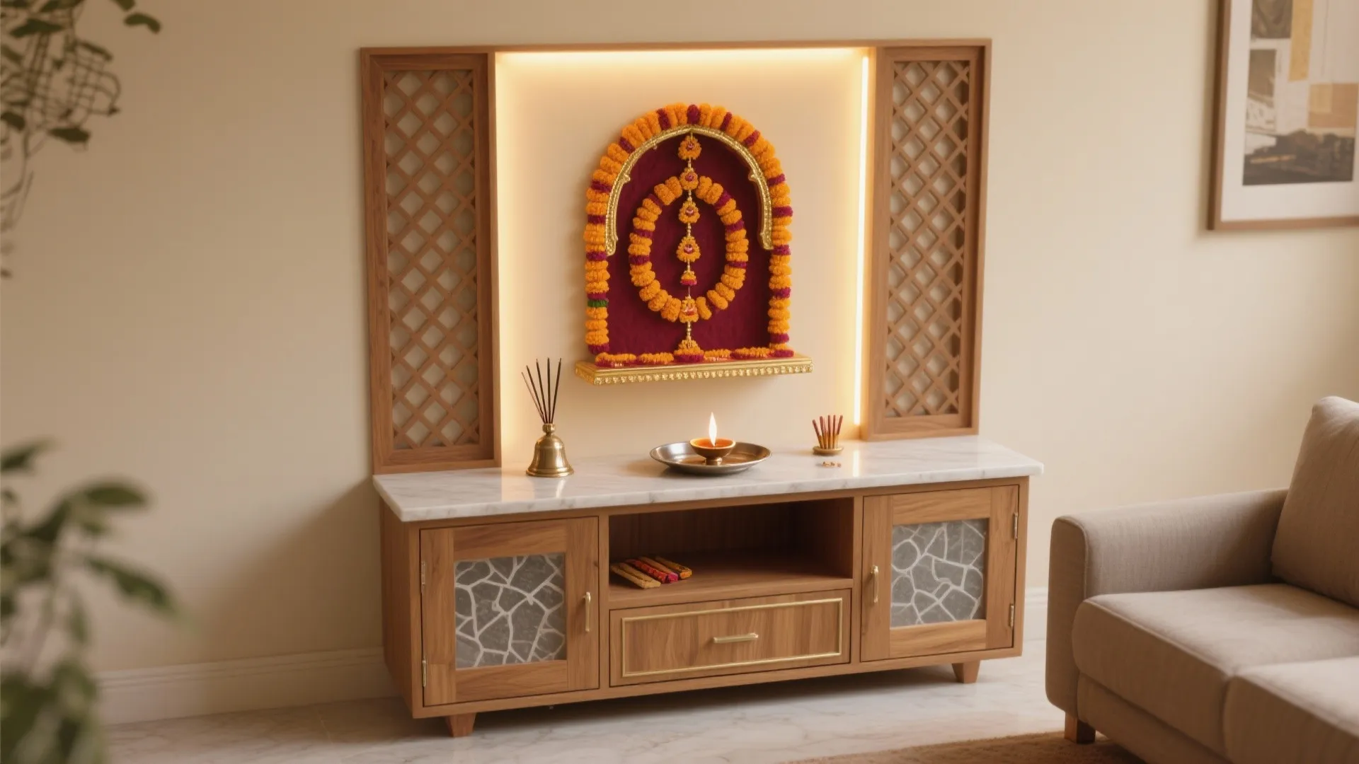 DIY Pooja Mandir With Doors: Make Your Own Sacred Space: Fast-Track Guide to Building a Functional Mandir with Doors in 1 Hour