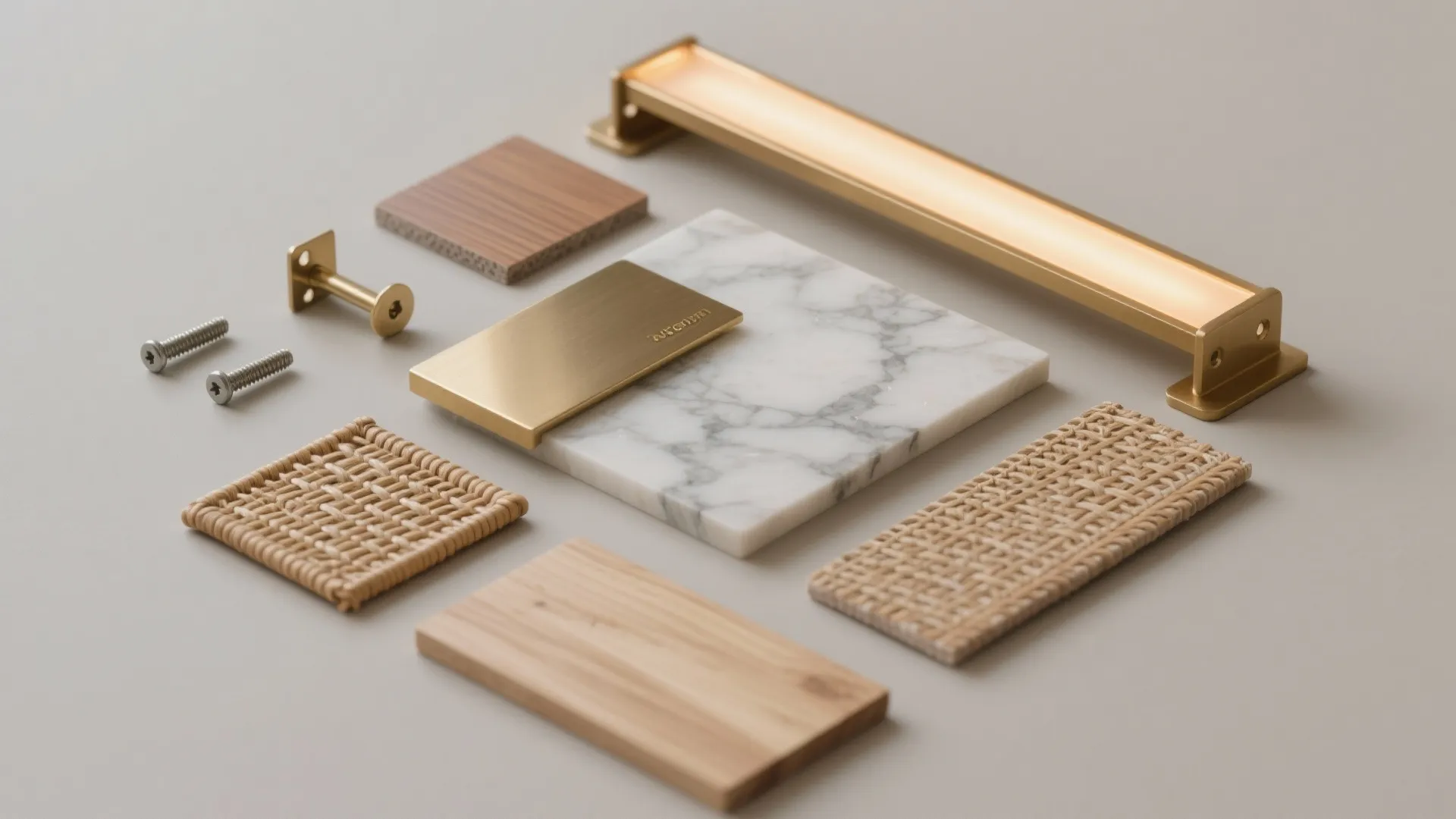 Layered Shelving with Natural Stone